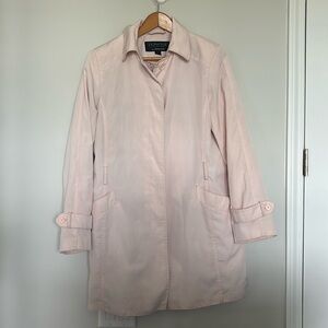 LONDON FOG Towne Collection Blush Pink Spring Trench Coat Sz M